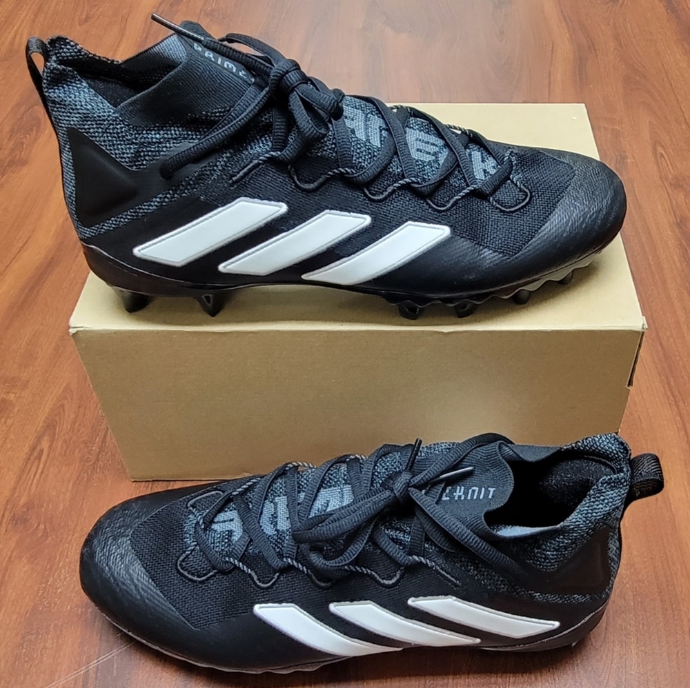 NEW ADIDAS PRIMEKNIT FREAK ULTRA FOOTBALL CLEATS BLACK SILVER MEN'S SIZE 13